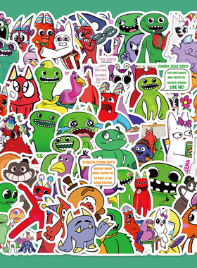 50张班班幼儿园Garten of BanBan贴纸笔记本电脑滑板装饰diy贴画