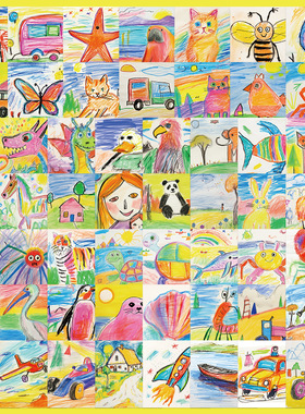 54张小学生涂鸦贴纸行李箱笔记本电脑保温杯装饰跨境防水diy贴画