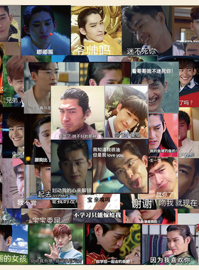 57张张翰油腻表情包贴纸搞笑手机壳手账本电脑ipad桌面搞怪贴画