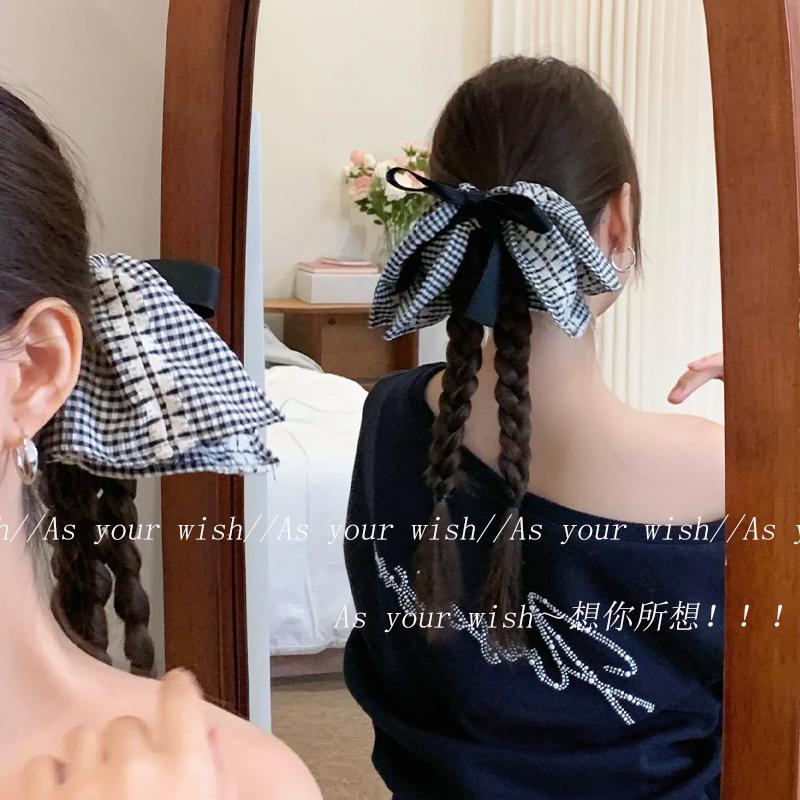 复古蝴蝶结发圈头饰发绳女日系
