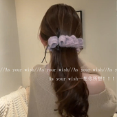 温柔紫 秋冬款 针织蝴蝶结香蕉夹女复古高级感饱满后脑勺抓夹发饰