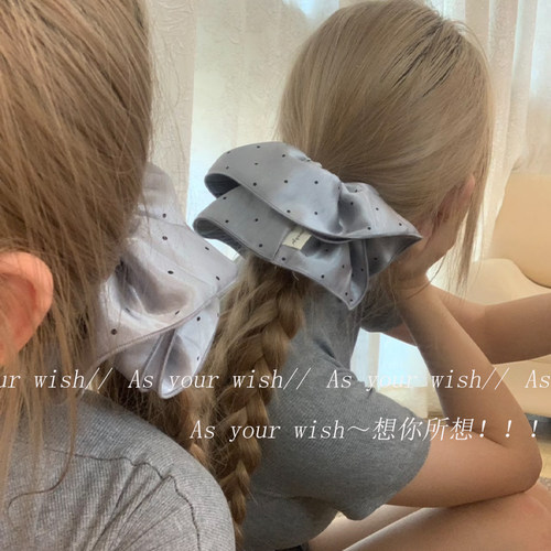 法式波点高级感大肠发圈