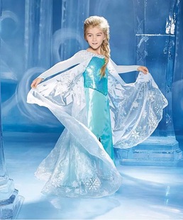 大擺披風！Disney艾莎禮服迪士尼公主裙冰雪奇緣Chasingfireflies