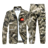 Камуфляжный осенний хлопковый износостойкий летний тонкий комплект для работы, рабочая одежда