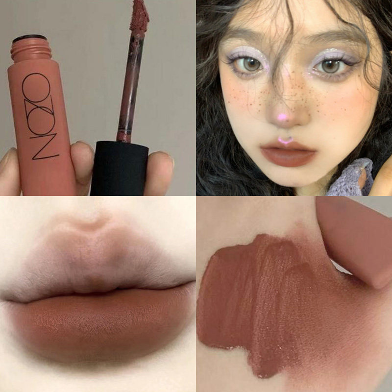 bing自然的彩妆欧美妆容奶咖色栗子色红棕色吃土裸色系口红孕妇用