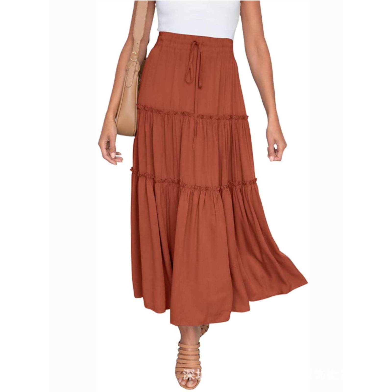skirts for women long flower skirt summer bohemian beach图片