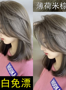 Milk Tea Ash Brown Hair Dye Cream No Bleach Running Colour I