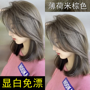 Milk Tea Ash Brown Hair Dye Cream No Bleach Running Colour I