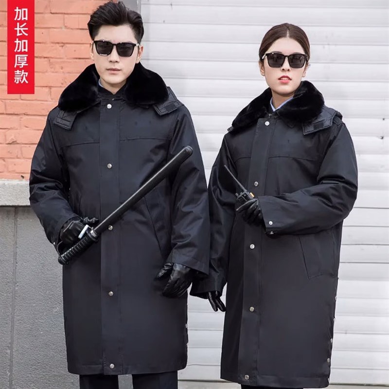 新选2011新式保安大衣男加厚棉服冬季防寒服多功S能冬装中长工作