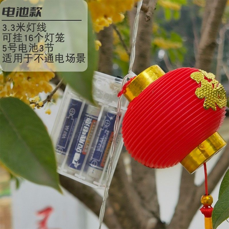 精选新年小灯笼串挂饰电池发光防水喜庆J结婚婚庆节日装饰挂件红,节庆用品/礼品,灯笼,淘宝优惠券,粉丝福利购,淘宝优惠卷