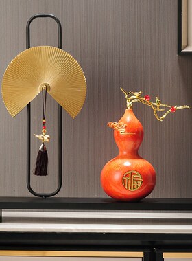 新年新年柿柿事事如意春节新居电视D柜装饰品玄关乔迁礼物酒柜客