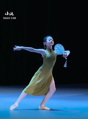 新选桃李b杯忆梦舞蹈演出服古典舞无袖珍珠绿色儿童旗袍中国民族