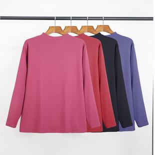 加肥大码女装内搭秋冬胖mm显瘦遮肉t恤保暖上衣300斤宽松流行体恤