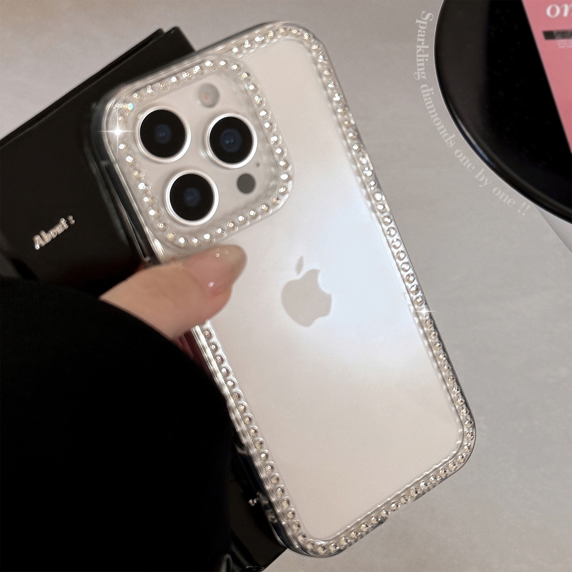 水钻闪粉透明适用苹果16手机壳15promax防摔iphone13软套1114