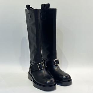 厚底圆头高奢皮带扣时尚 25年秋冬新款 长靴 张大方