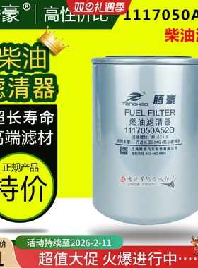 1117050A52D柴油格滤芯适配解放小J6道依茨01174422龙V燃油滤清器