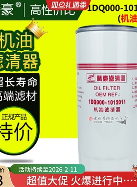 1DQ000-1012011机油滤芯适配玉柴四缸4102-4105 YJX-6555外JX0818