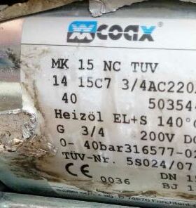 COAX MK15 NC TUV 14 15C7 3/4AC 220A 503544电磁阀coax mk15nc