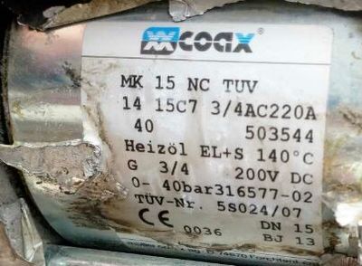 COAX MK15 NC TUV 14 15C7 3/4AC 220A 503544电磁阀coax mk15nc