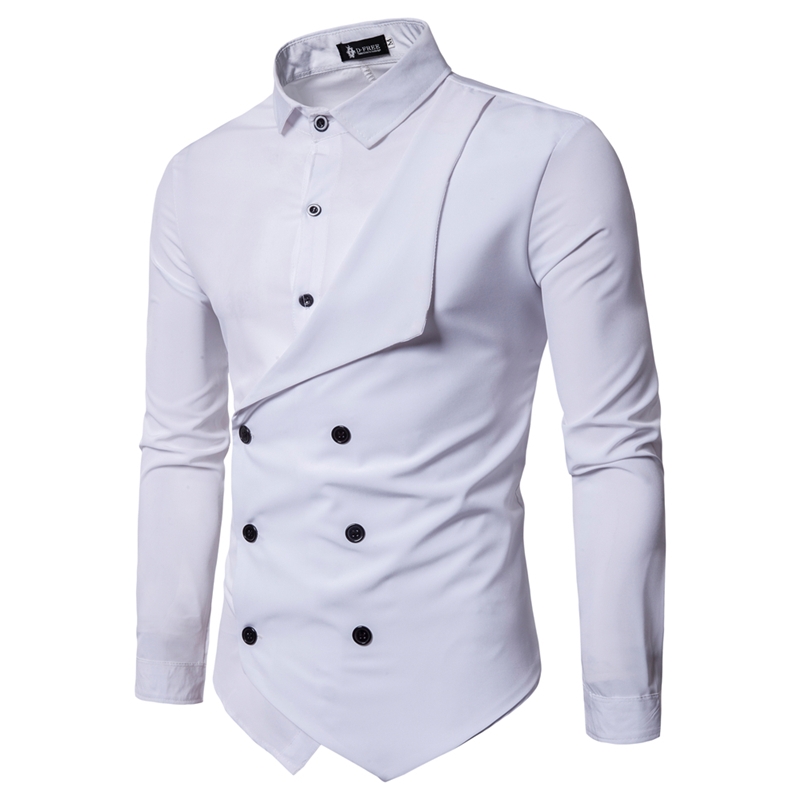 Cotton Linen Casual Shirt Men White Shirt Long Sleeve Shirts