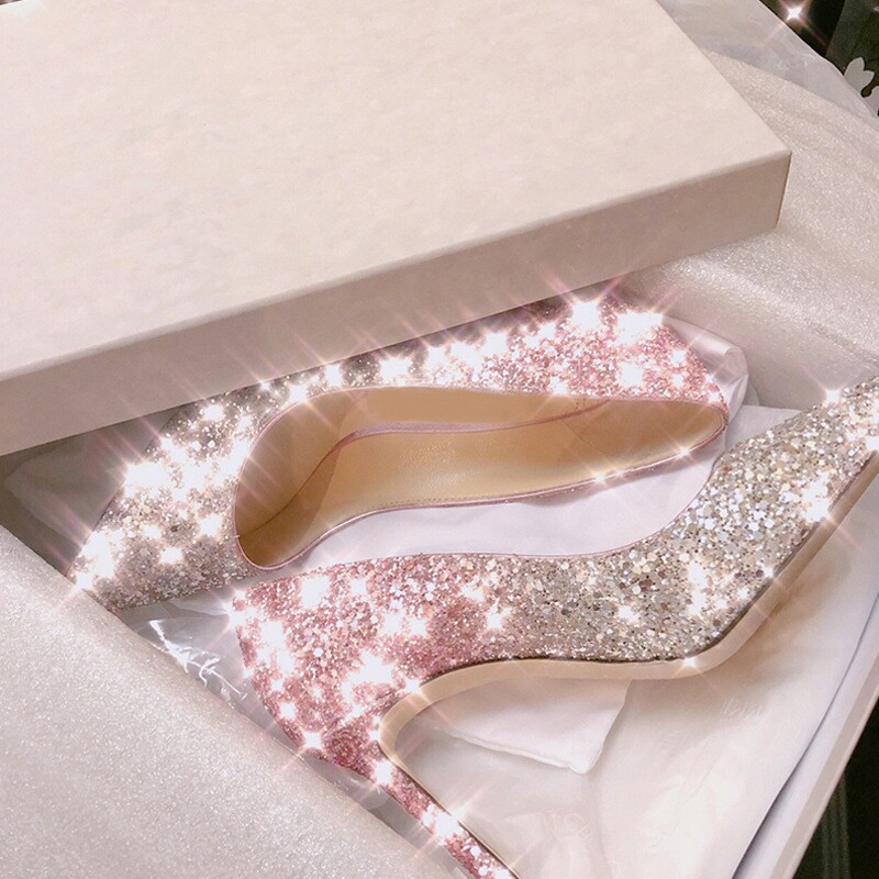 Bridal shoes crystal shoes wedding shoes female with ice在类目 女鞋, 低帮鞋中 - 来自Buy2taobao.com提供专业的淘宝代购服务