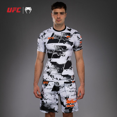 VENUM毒液UFC5.0 格斗周男短袖紧身衣运动拳击健身训练跑步上衣