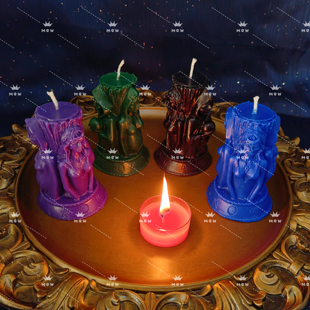 三相女神赫卡忒三面女神/逆转保护清理业障人物造型蜡烛4.8*8cm高