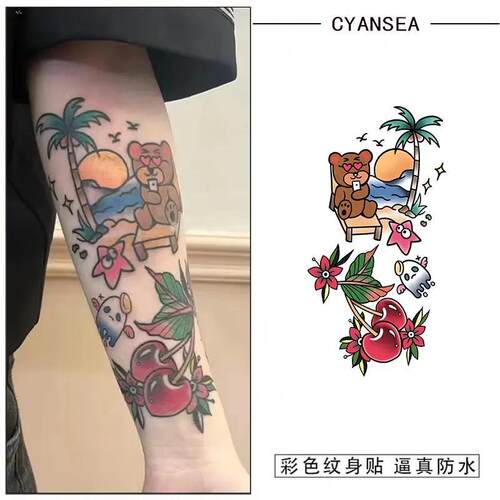 夏日oldsch拼接花臂彩色