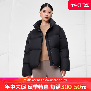 坦博尔羽绒服女高领90%鹅绒加厚时尚 休闲保暖外套女冬