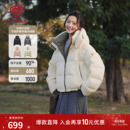 新款 休闲 90%鸭绒泡芙羽绒服 时尚 保暖外套 女士短款 坦博尔25冬季