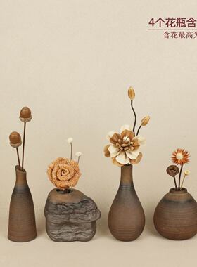 KS98新中式摆件家居饰品装饰复古陶瓷花瓶书架书柜展示柜轻奢高档