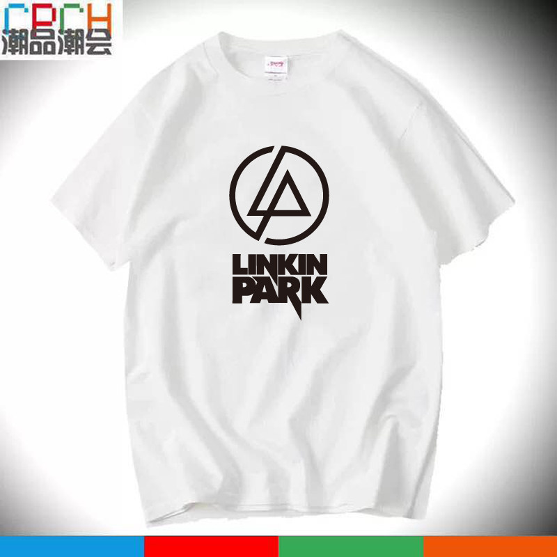欧美摇滚LINKINPARK林肯公园乐队T恤黑白色短袖圆领文化衫厂定制
