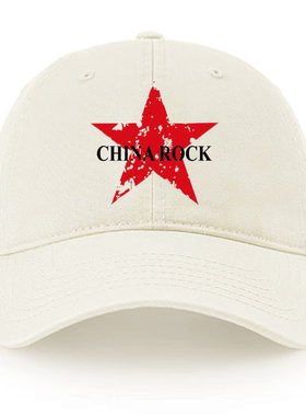 CHINAROCK棒球帽红色五星摇滚乐