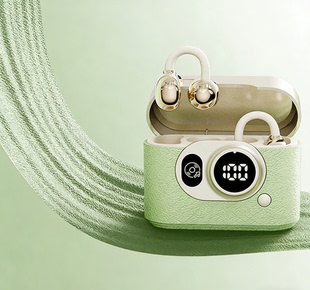 2025新款TWS跨境GTS17复古相机夹耳式无线蓝牙超长续航耳机