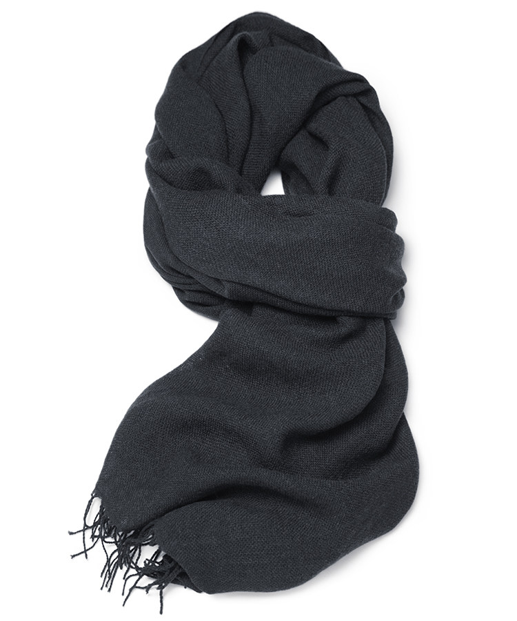 简约经典！纯正墨绿含羊绒羊毛混纺秋冬围巾丝巾男女保暖纯色披巾