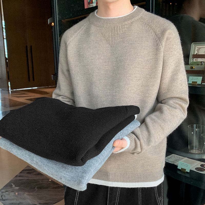 2022新款春秋季圆领毛衣针织衫
