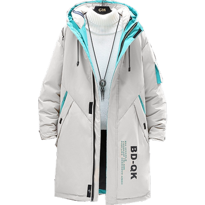 羽绒服男中长款加厚棉衣保暖外套