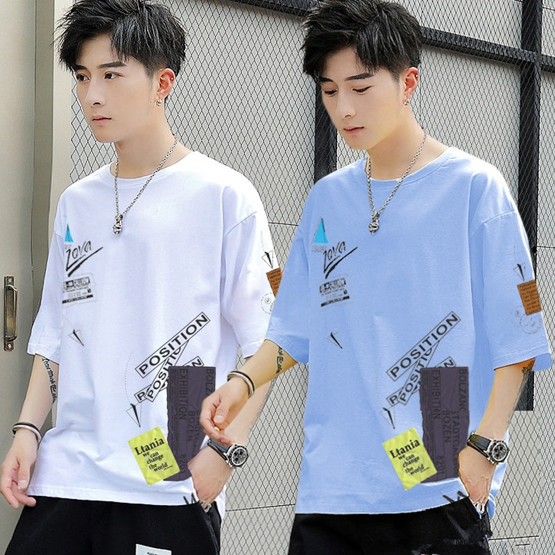 男青少年夏装上衣服装短袖t恤衫