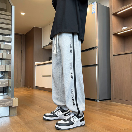 宽松束脚休闲裤男士春秋运动