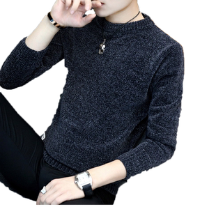 秋季打底衫男长袖加绒t恤秋冬内搭衣服圆领体恤内衣针织卫衣上衣