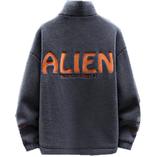 棉毛绒外套男棉衣冬季羊羔毛加厚保暖棉袄潮牌青少年学生羽绒棉服