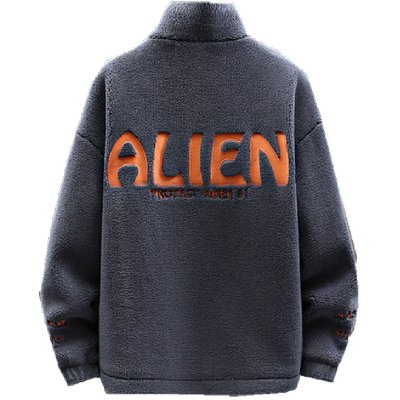 羊羔绒男棉衣加厚保暖棉袄潮