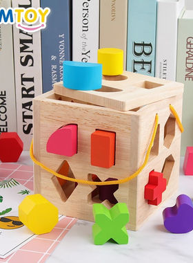 QZMTOY巧之木儿童益智玩具十二孔智慧盒宝宝早教认知数字形状配对