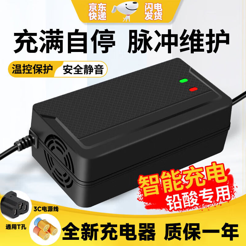 天南兄弟电动车电瓶充电器蓄电池修复器48V60V72V通用自动停止三