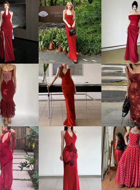 SWEETOWN低至45元/红色系连衣裙合集#复古美式甜辣纯欲度假连衣裙