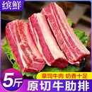 原切牛肋排5斤黄膘牛排四肋牛排骨新鲜带肉黄牛肉牛腩商用