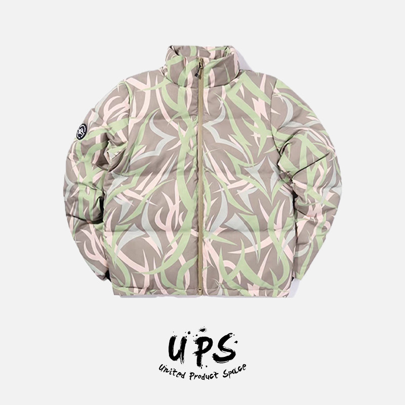 【ups】clot 19fw 绿荆棘限定加厚羽绒服 棉服拉链外套陈冠希同款