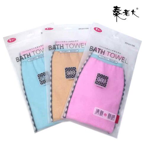 秦老大搓澡巾细纱薄双层洗澡巾