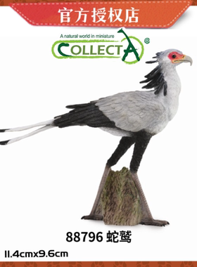 英国CollectA我你他野生动物模型玩具88796蛇鹫秘书鸟行军鹰