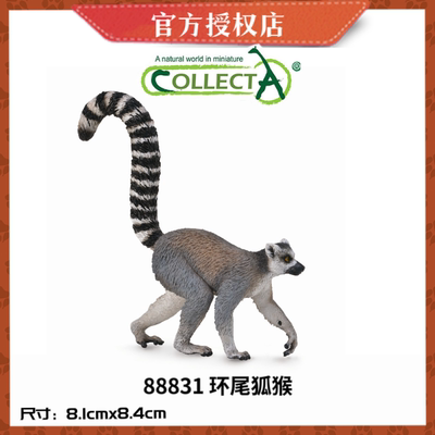 英国CollectA仿真野生动物模型玩具88831环尾狐猴长尾猴长鼻猴